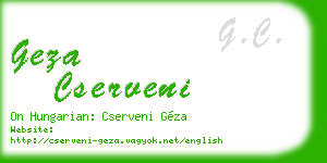 geza cserveni business card